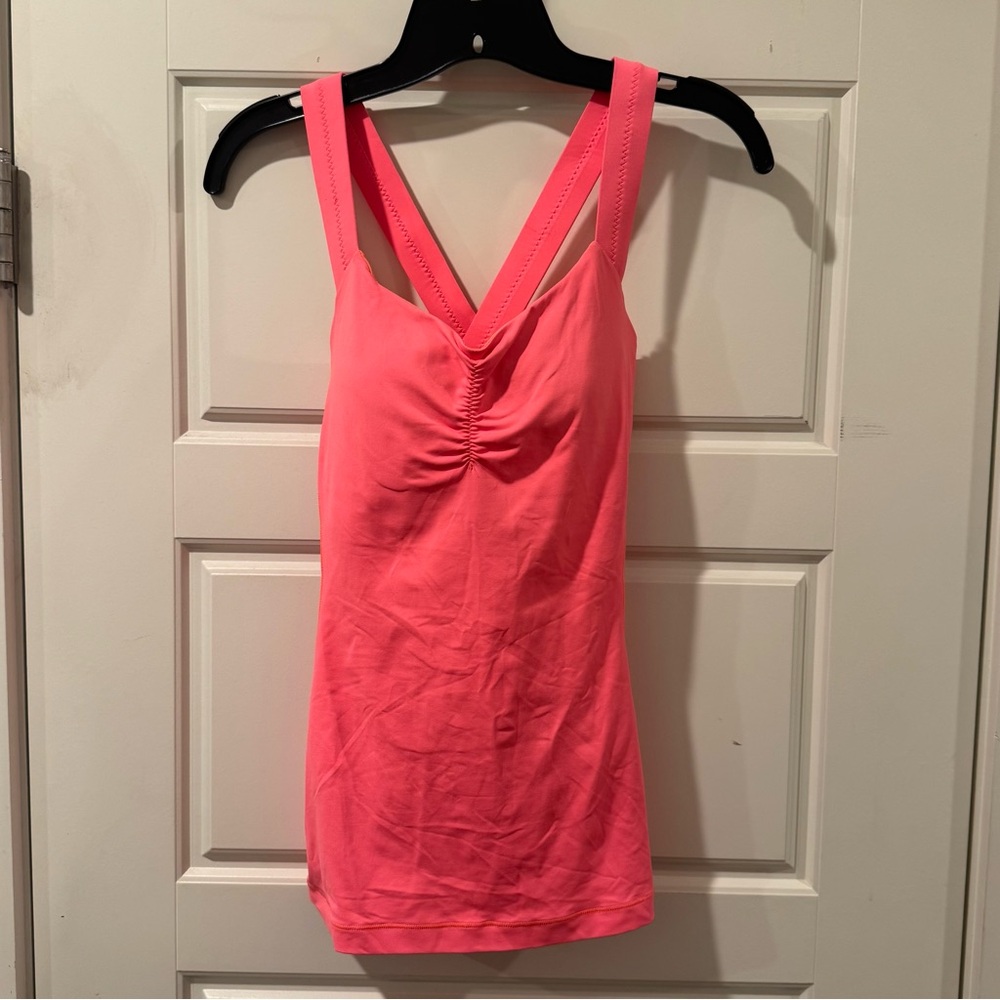 Lululemon Athletica Sweatheart Workout Tank Top In Pink Womenโsโ Size 8